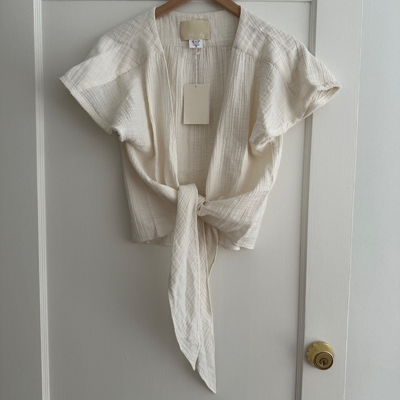 Anaak Kai pants + wrap top 2pc set NEW gauze - Picture 3 of 4